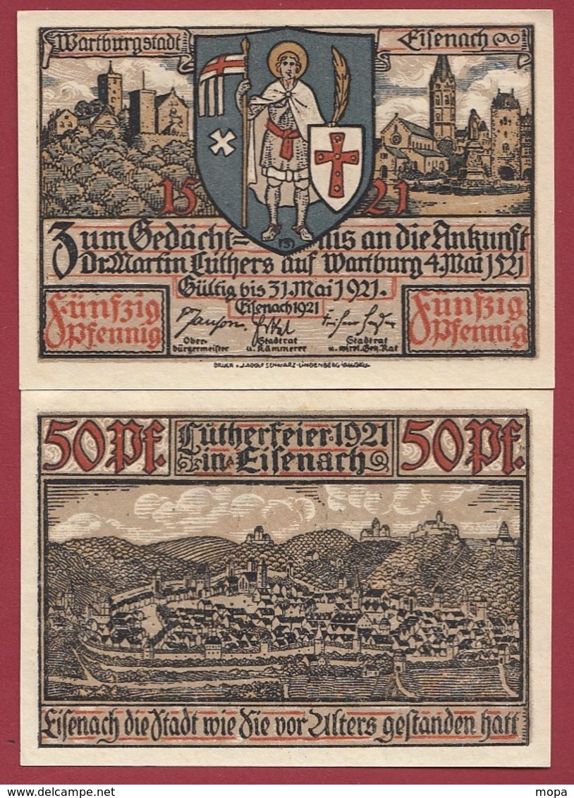 Allemagne 1 Notgeld 50 Pfenning Stadt Eisenach Dans L 'état Lot N °6004 - Collections