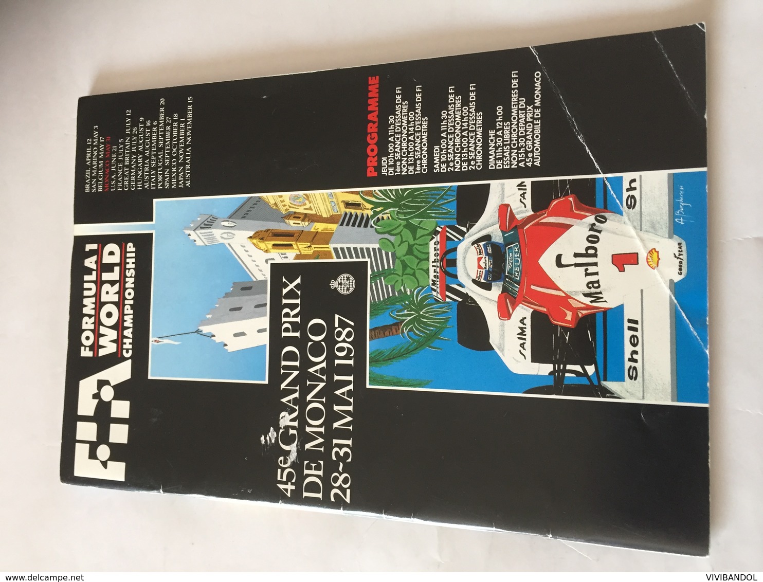 Programme OFFICIEL  Grand Prix De MONACO De F1 1987 - Automobile - F1