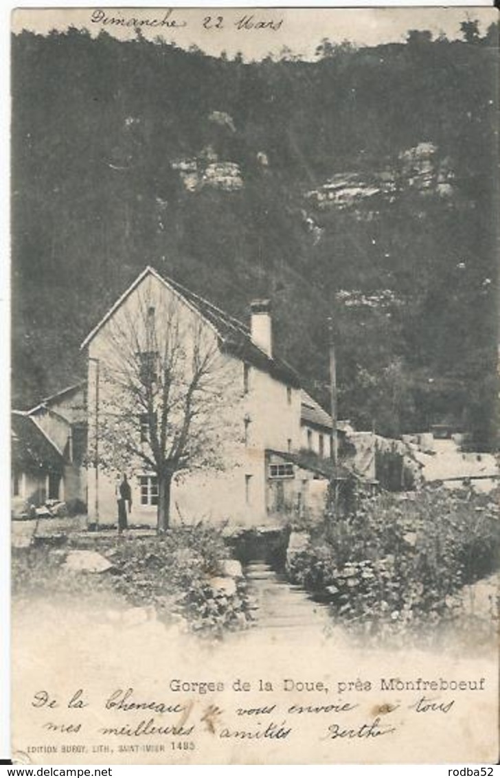 CPA - Suisse - Gorges De La Doue Près Monfreboeuf - Montfréboeuf - Porrentruy - Porrentruy