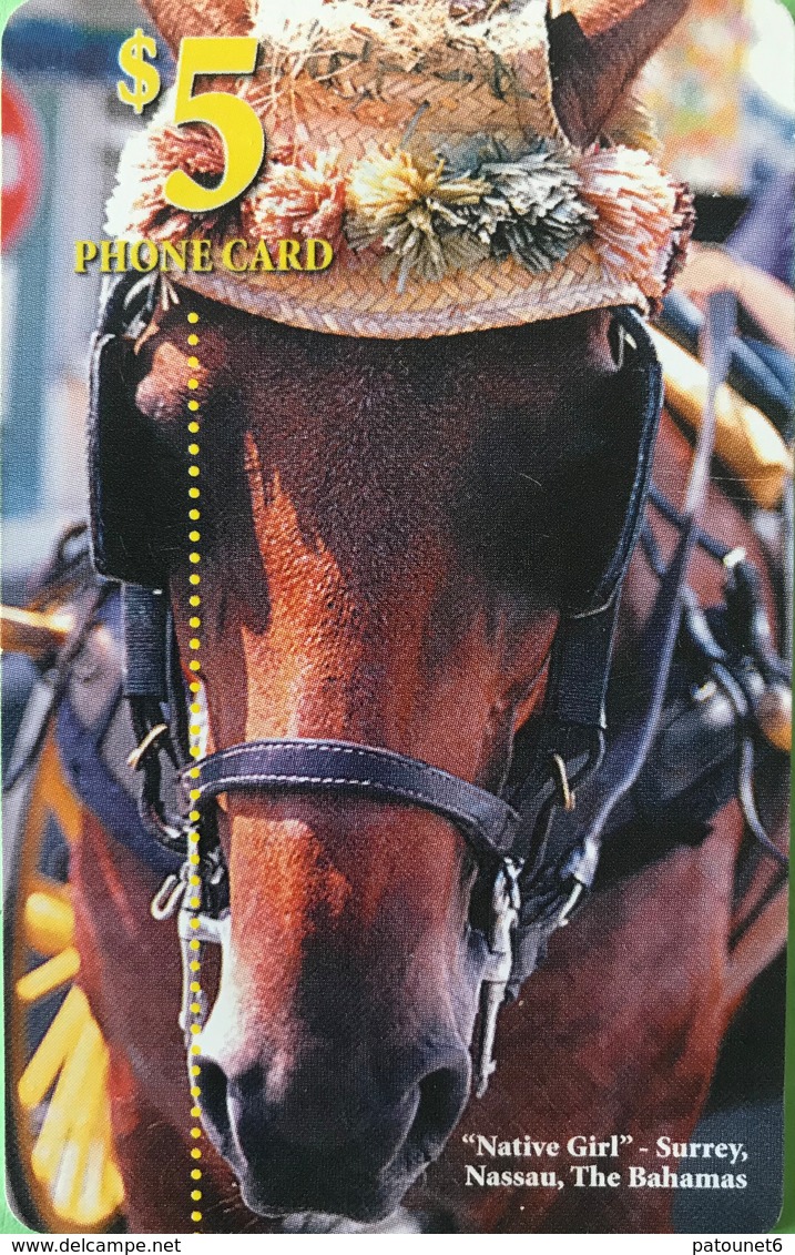 BAHAMAS  -  Phonecard  -  Batelco  - Horse  -  $ 5 - Bahama's