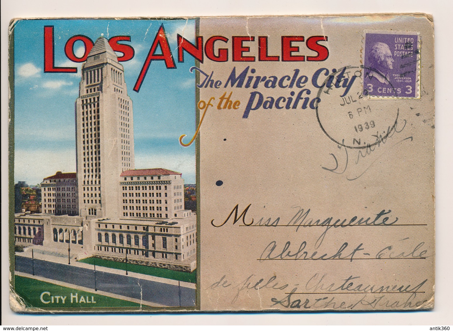CPA USA LOS ANGELES Multi-vues The Miracle City Of The Pacific 1939 17 Views - Los Angeles