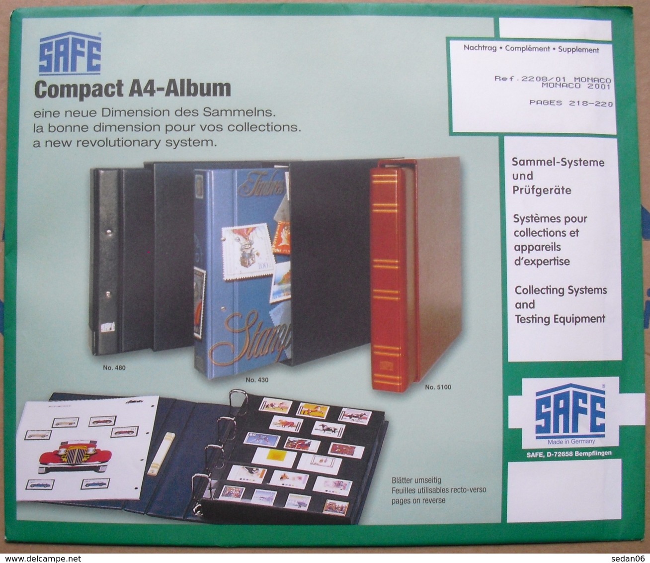 SAFE/I.D. - Jeu MONACO 2001 - Pré-Imprimés