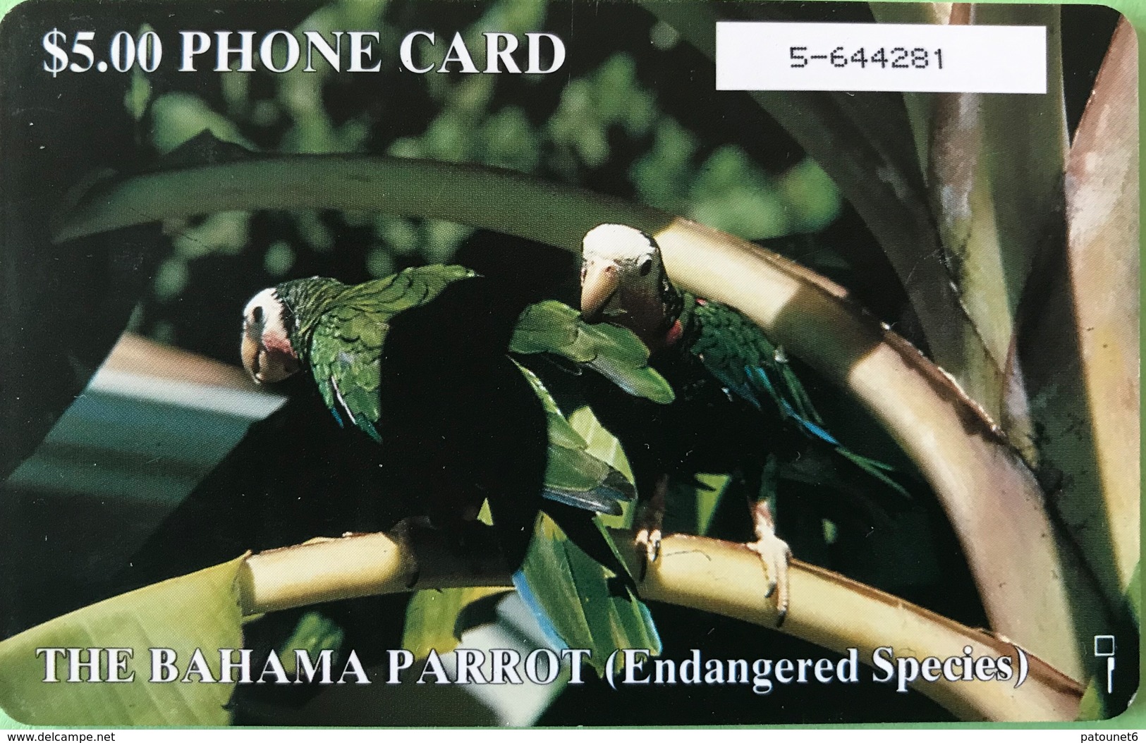 BAHAMAS  -  Phonecard  -  Batelco  - Parrots  -  $ 5 - Bahamas