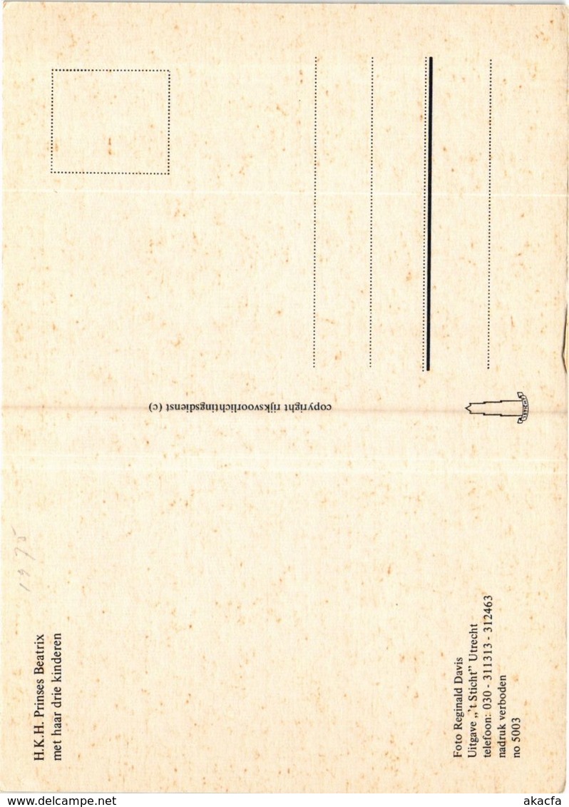 CPM AK HKH Prinses Beatris Met Haar Drie Kinderen DUTCH ROYALTY (811037) - Familles Royales