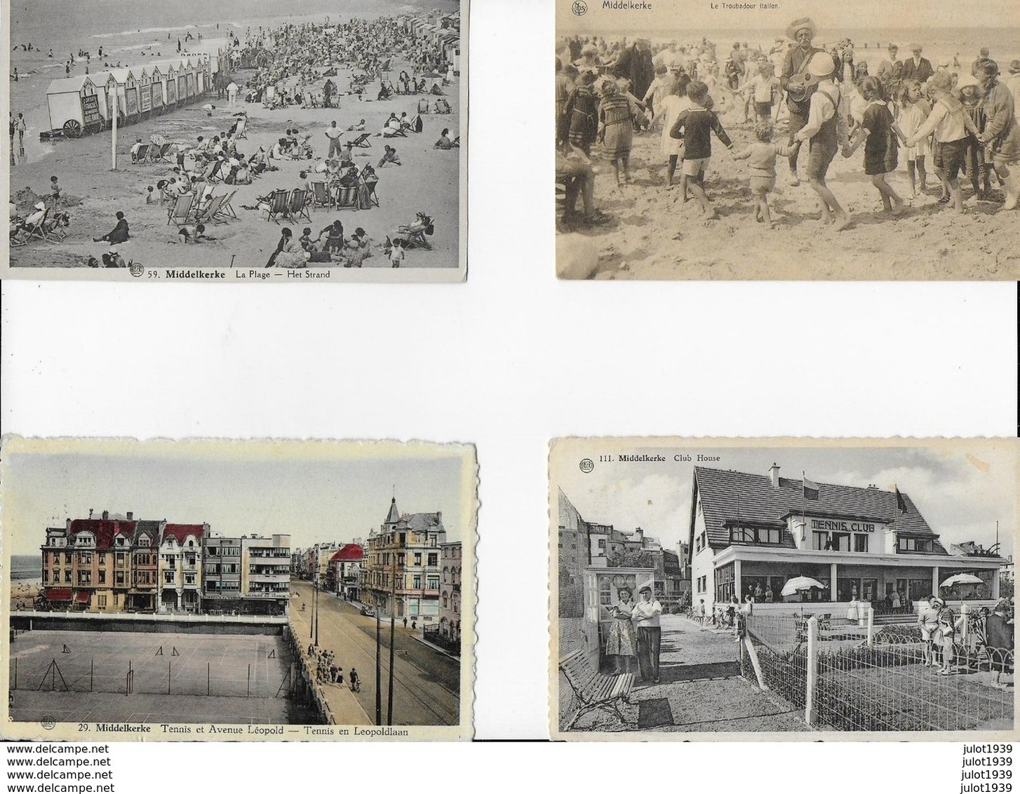 MIDDELKERKE ..-- 4 Cartes Anciennes De MIDDELKERKE Dont 2 écrites . - Middelkerke