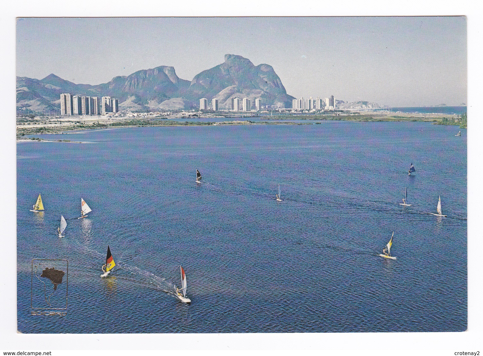 Brésil Brasil N°350 257 Rio De Janeiro Vue Aérienne Nautical Sports Of Barra Da Tijuca En 1983 - Rio De Janeiro