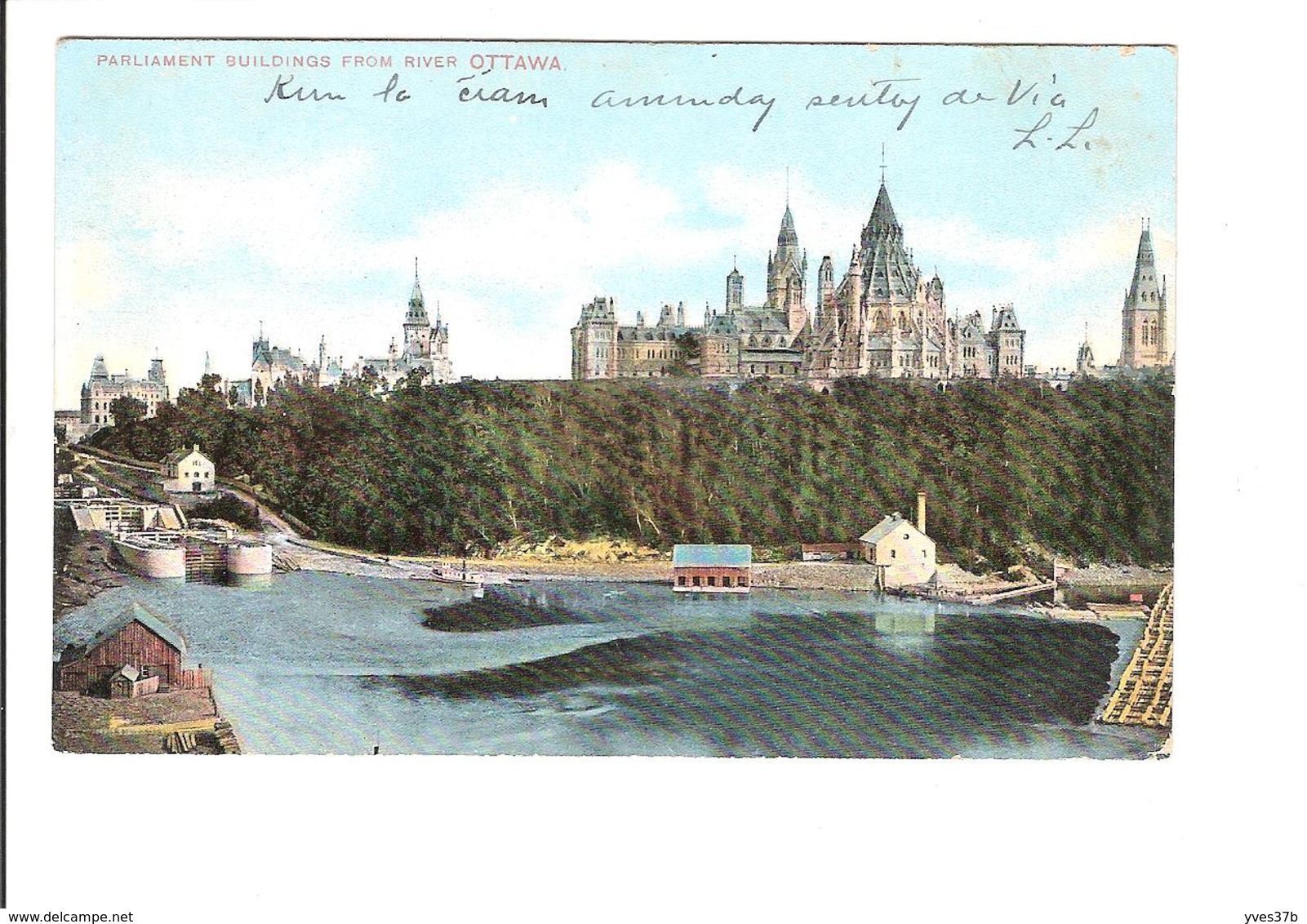 PARLIAMENT BUILDINGS FROM RIVER OTTAWA - Ottawa