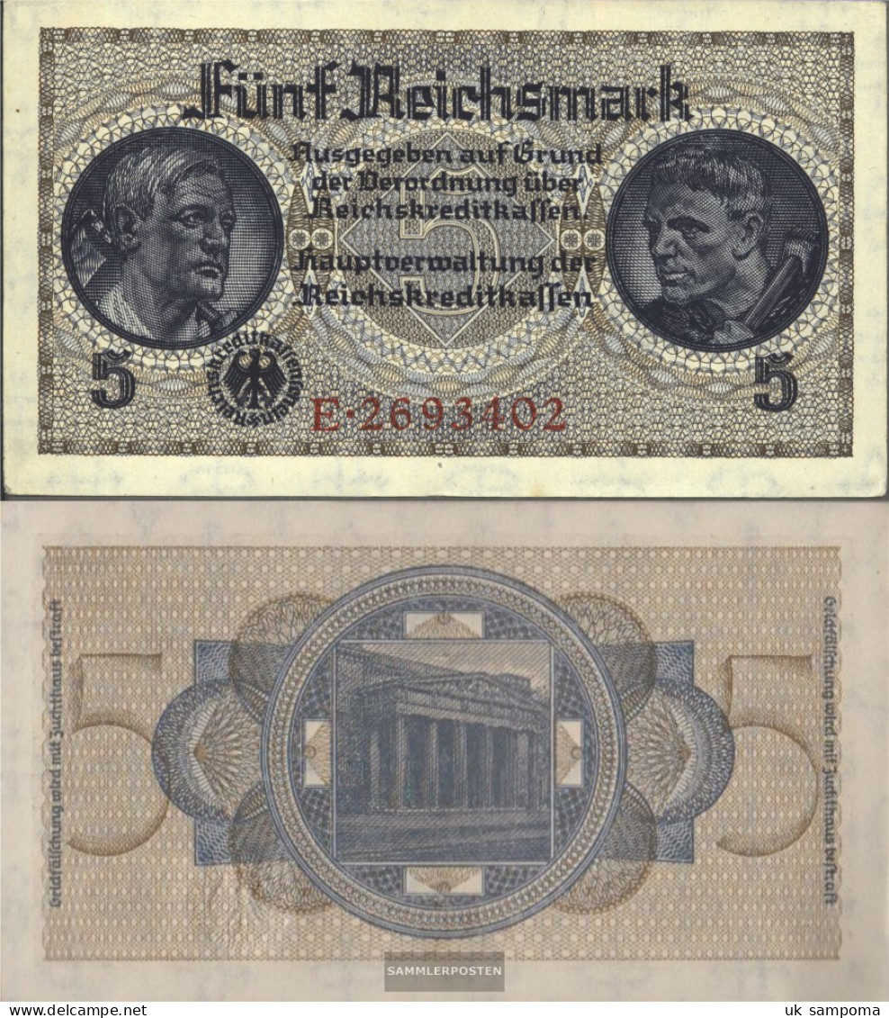 German. Cast In 2. War Rosenbg: 553a, 7stellige Kontrollnummer, With Prägestempel Uncirculated 1940 5 Reichsmark - 2° Guerre Mondiale