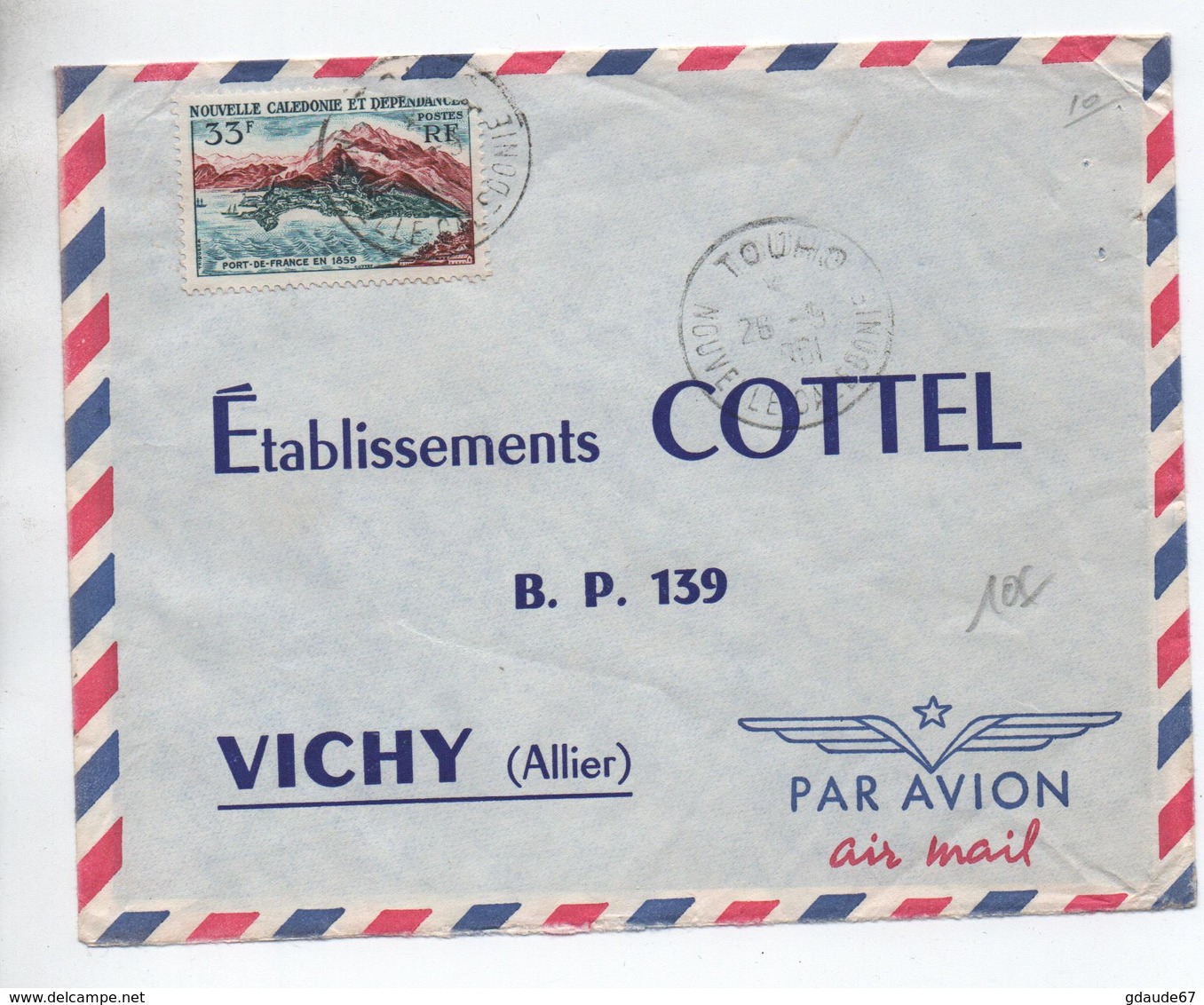 1961 - ENVELOPPE De TOUHO (NOUVELLE CALEDONIE) - Lettres & Documents