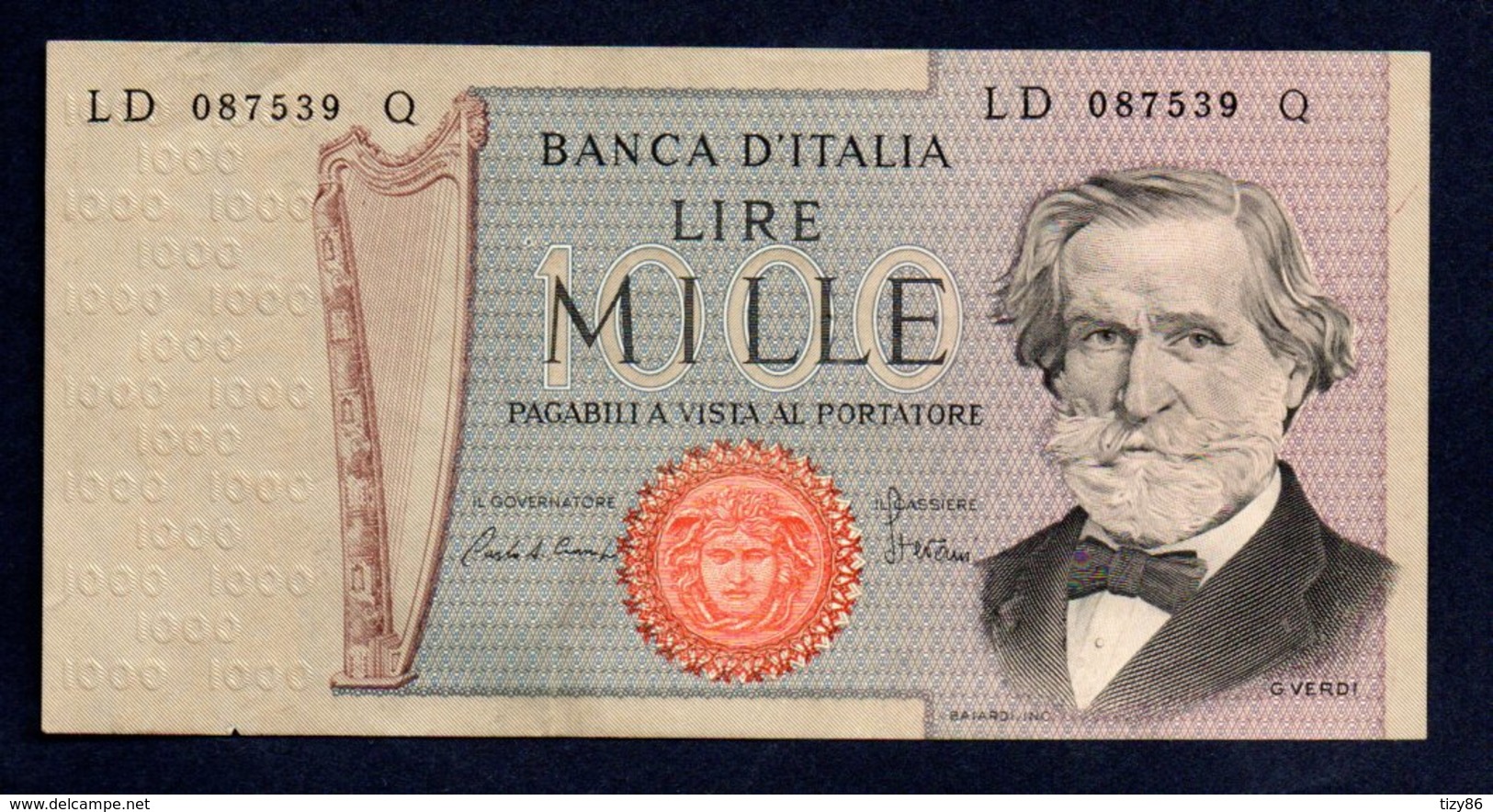 Banconota Italia - Lire 1000 G. Verdi 1981 - 1000 Lire