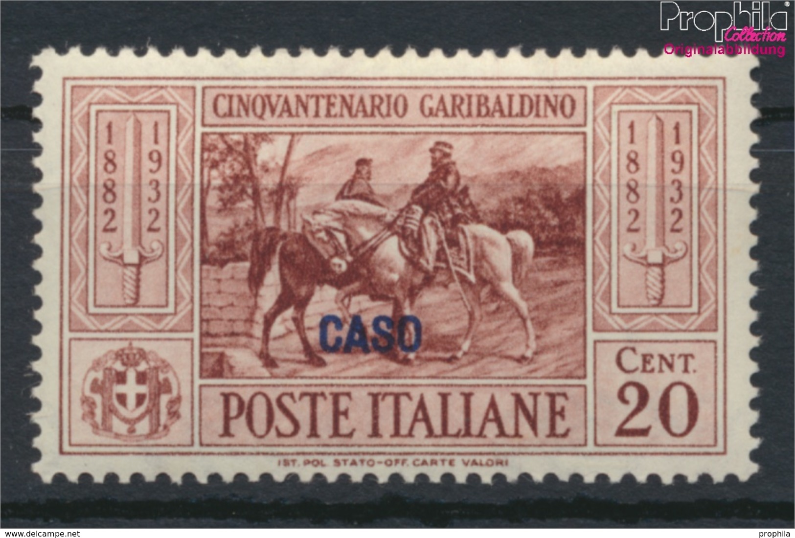 Ägäische Inseln 89II Postfrisch 1932 Garibaldi Aufdruckausgabe Caso (9421806 - Egée (Caso)