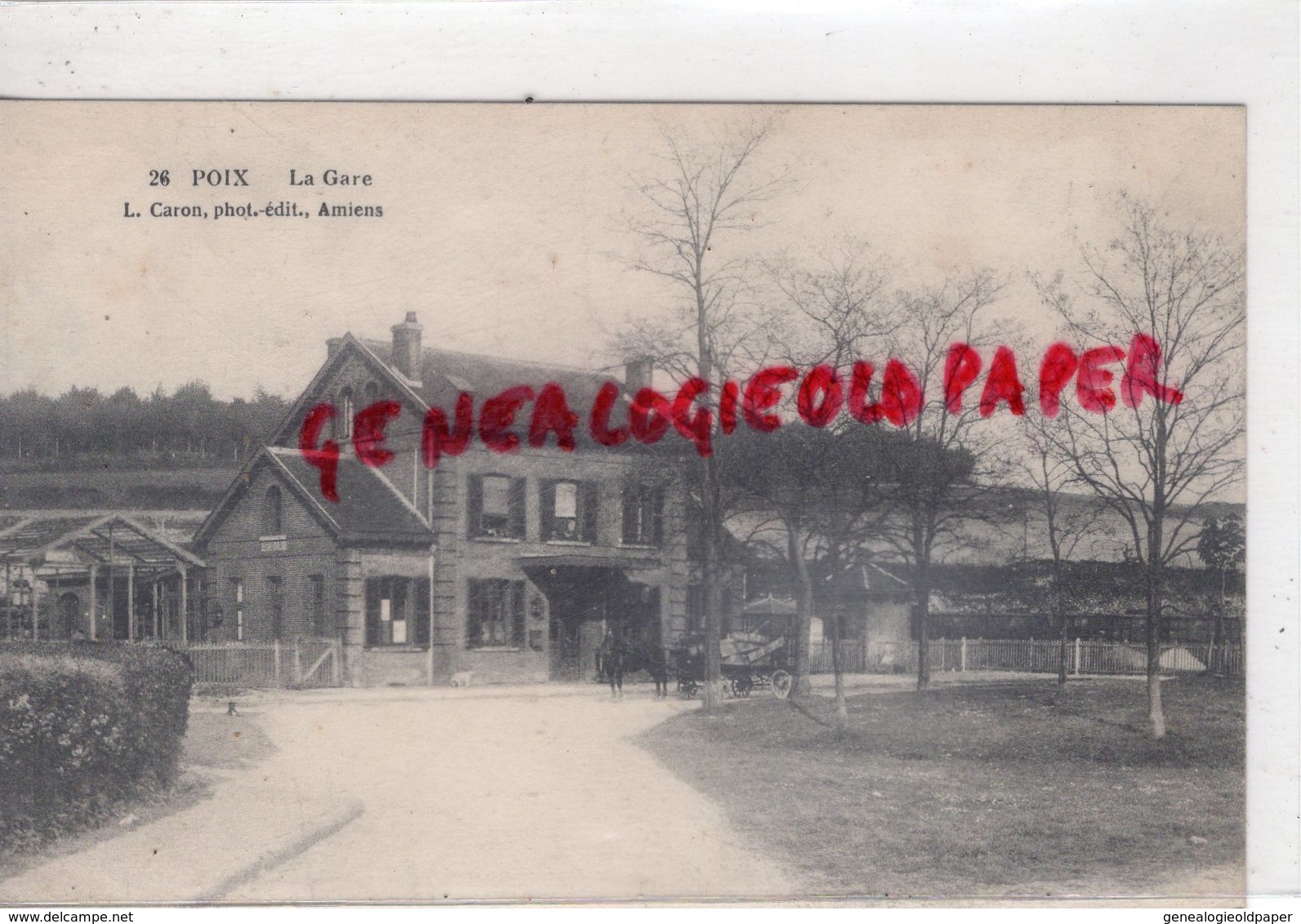 80 - POIX - LA GARE 1915 - SOMME - Poix-de-Picardie