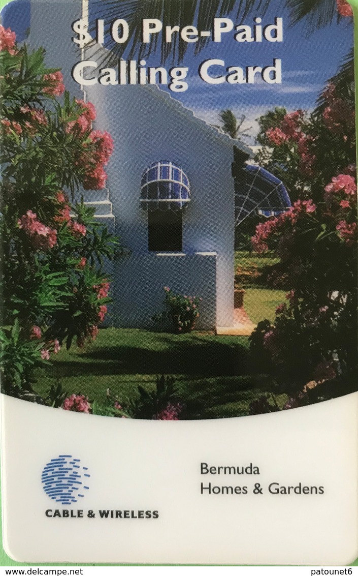 BERMUDES  -  Prepaid  -   Cable & Wireless  -  Homes & Gardens  -  $ 10 - Bermudes