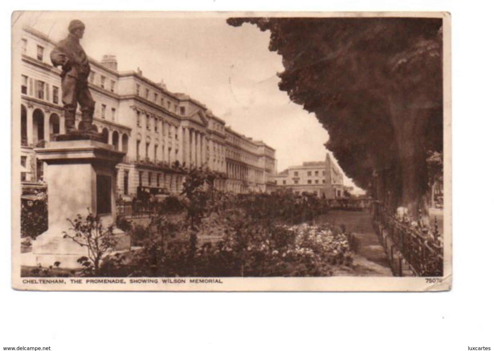 CHELTENHAM. THE PROMENADE. SHOWING WILSON MEMORIAL. - Cheltenham