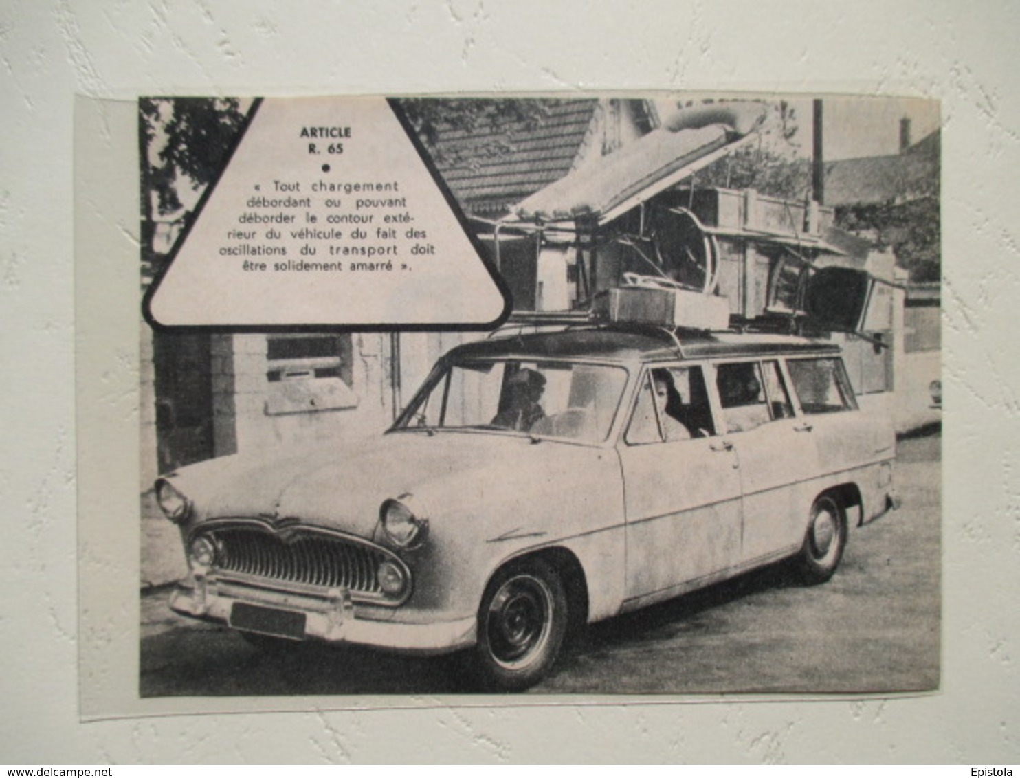 Nouvelle SIMCA  BREAK Pour Le Camping  -   Coupure E Presse De 1960 - Wohnwagen