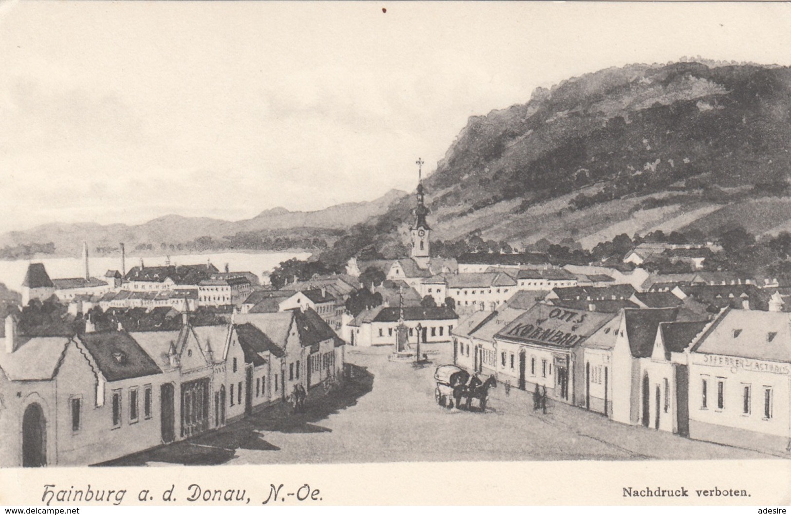 HAINBURG AN DER DONAU, Leopold Ott's Bäckerei, Mühle Und Mehlverschleiß, WERBE KÜNSTLERKARTE Gel.190? - Hainburg