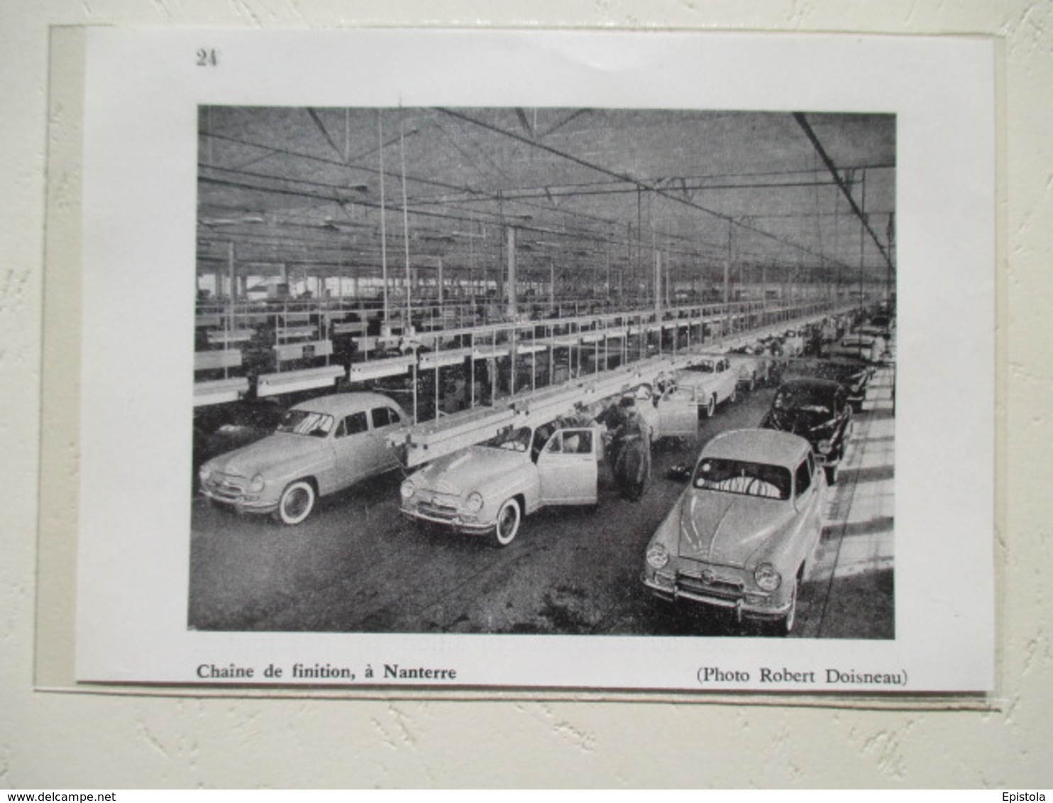 NANTERRE Chaine De Finition Simca Aronde Par Robert DOISNEAU   - Coupure  De Presse De 1959 - Voitures