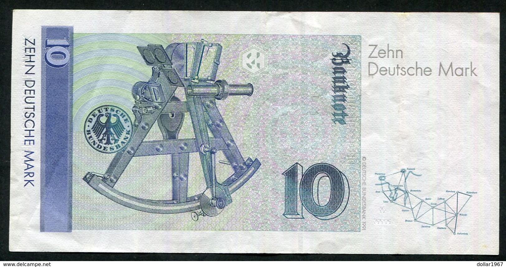 10 Dm / Deutsche Mark / Bundesbanknote 1-10-1993. GK - See The 2 Scans For Condition.(Originalscan ) - 10 Deutsche Mark