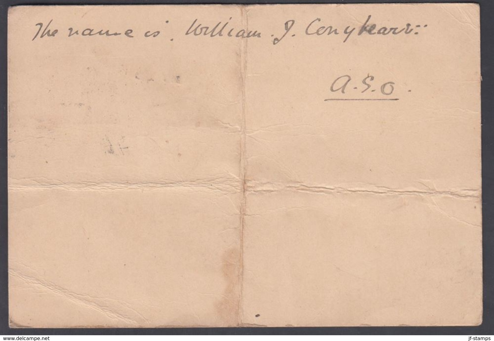 1896. QUEENSLAND AUSTRALIA  ONE PENNY POST CARD VICTORIA. MY 25 96.  () - JF321615 - Briefe U. Dokumente