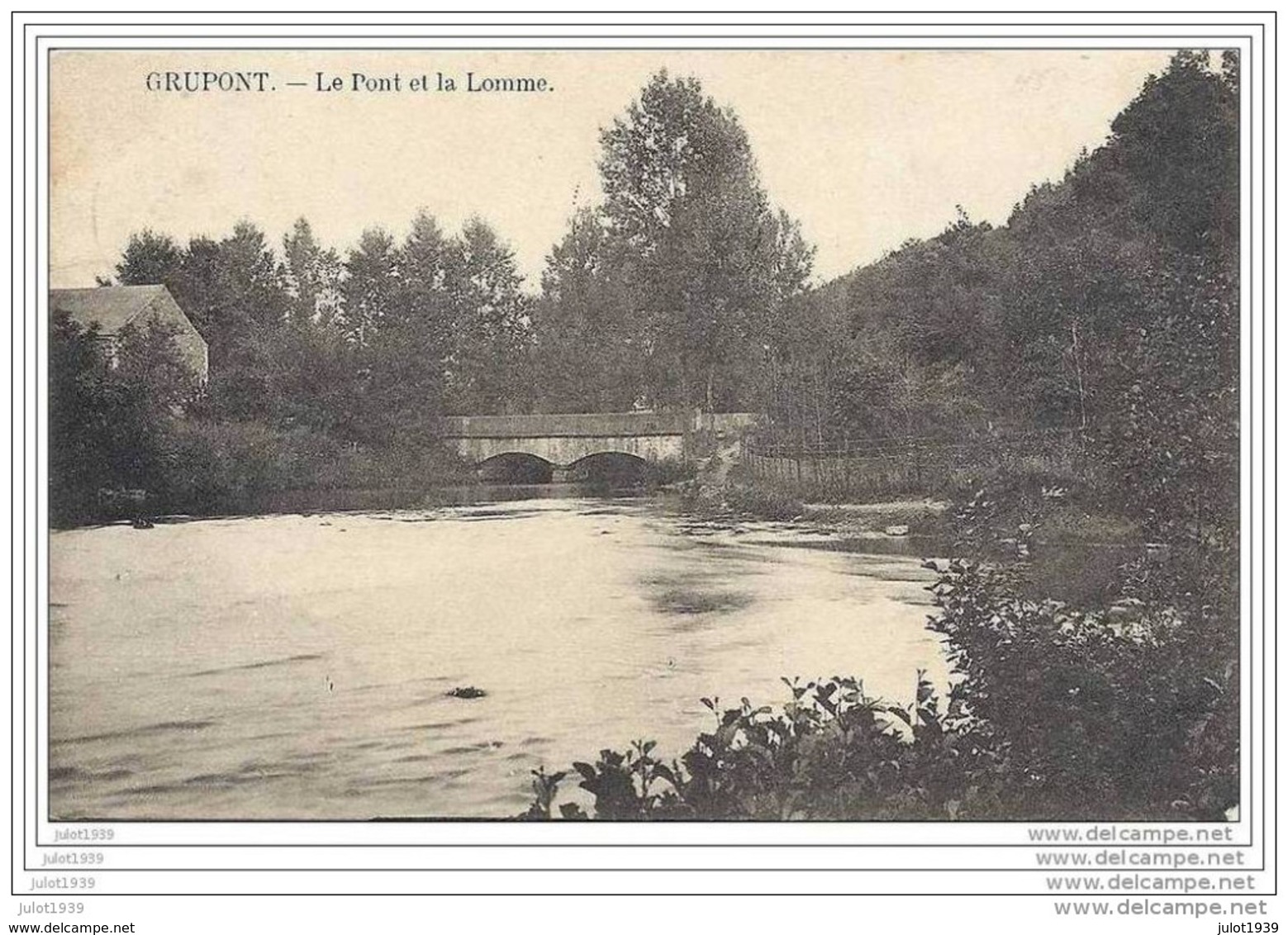 GRUPONT ..--  Le Pont Et La Lomme . 1908 Vers SAINT - GILLES ( Melle Andrée MONNIEZ ) . Voir Verso . - Tellin