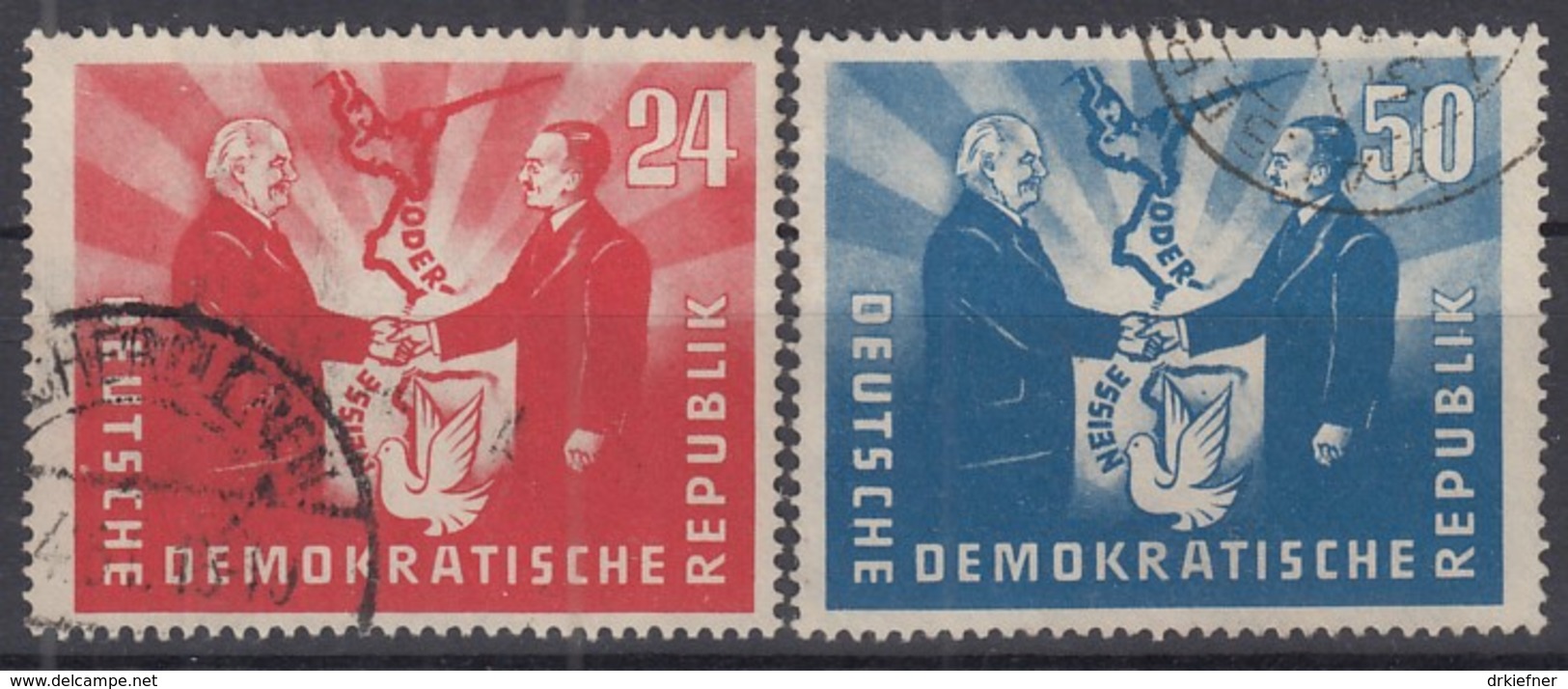 DDR  284-285, Gestempelt, Deutsch-polnische Freudschaft 1951 - Gebraucht