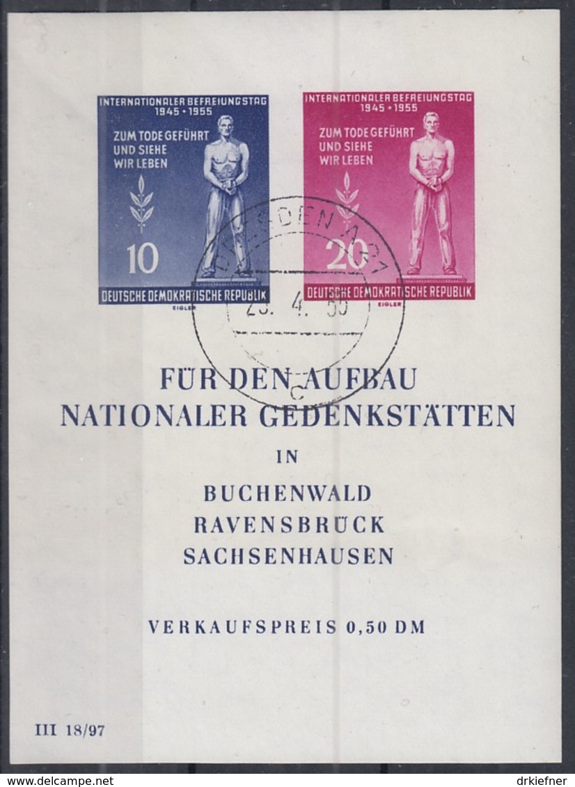 DDR  Block 11, Gestempelt, Tag Der Befreiung Vom Faschismus 1955 - Sonstige & Ohne Zuordnung