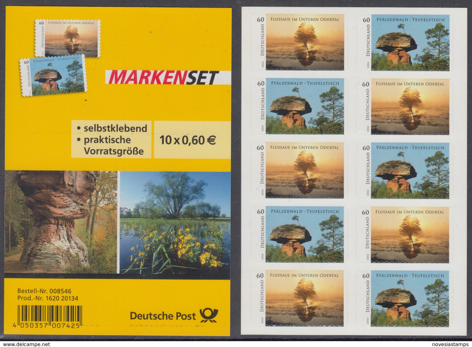 !a! GERMANY 2014 Mi. 3080-3081 MNH BOOKLET(10) (self-adhesive) -Wild Germany - 2011-2020