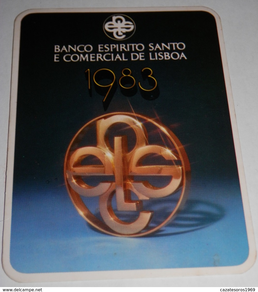 PETIT  CALENDRIER DE LE BANQUE ESPIRITO SANTO E COMERCIAL DE LISBOA  - 1983 - Petit Format : 1981-90