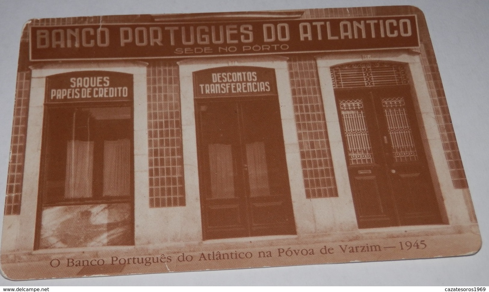 PETIT  CALENDRIER DE LE BANQUE PORTUGUES DO ATLANTICO- 1989 - Petit Format : 1981-90