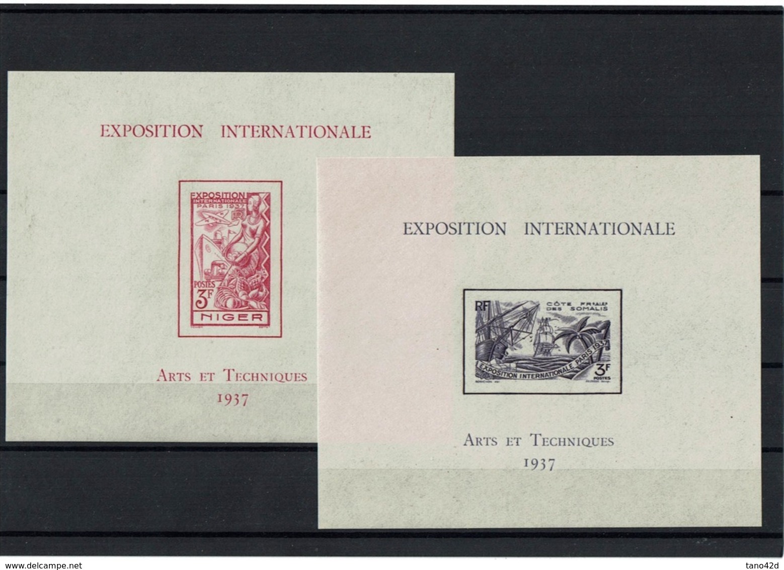 CTN62/DIV - GRANDES SERIES COLONIALES -EXPO INT.LE 1937 24 BF ** TTB COTE EUR 630