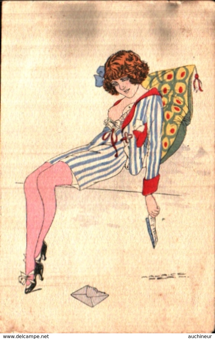 Illustrateur Maurice Pépin, Assoupie - Pepin