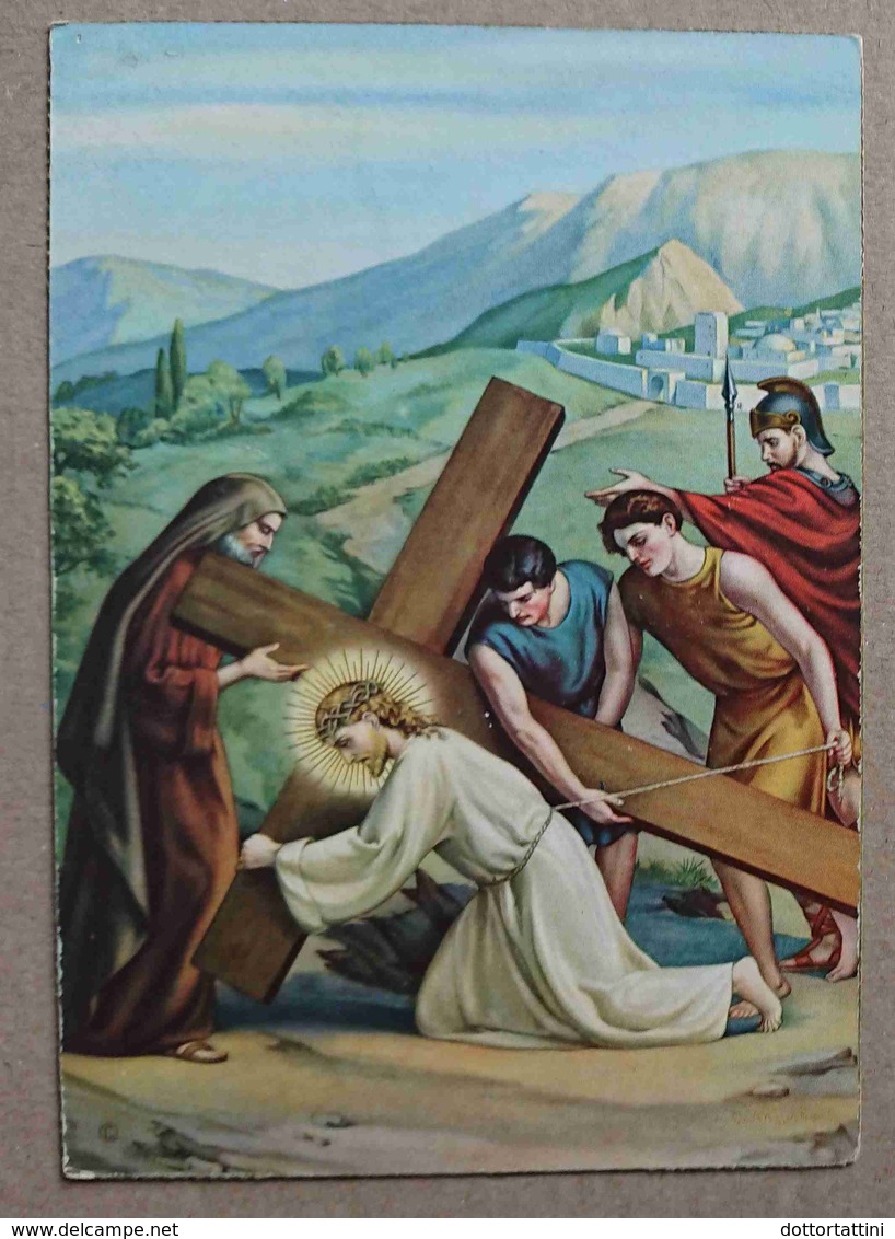 Gesù - Via Crucis - Jesus Christ - III Stazione - Gesù Cade La Prima Volta -  Nv - Jezus