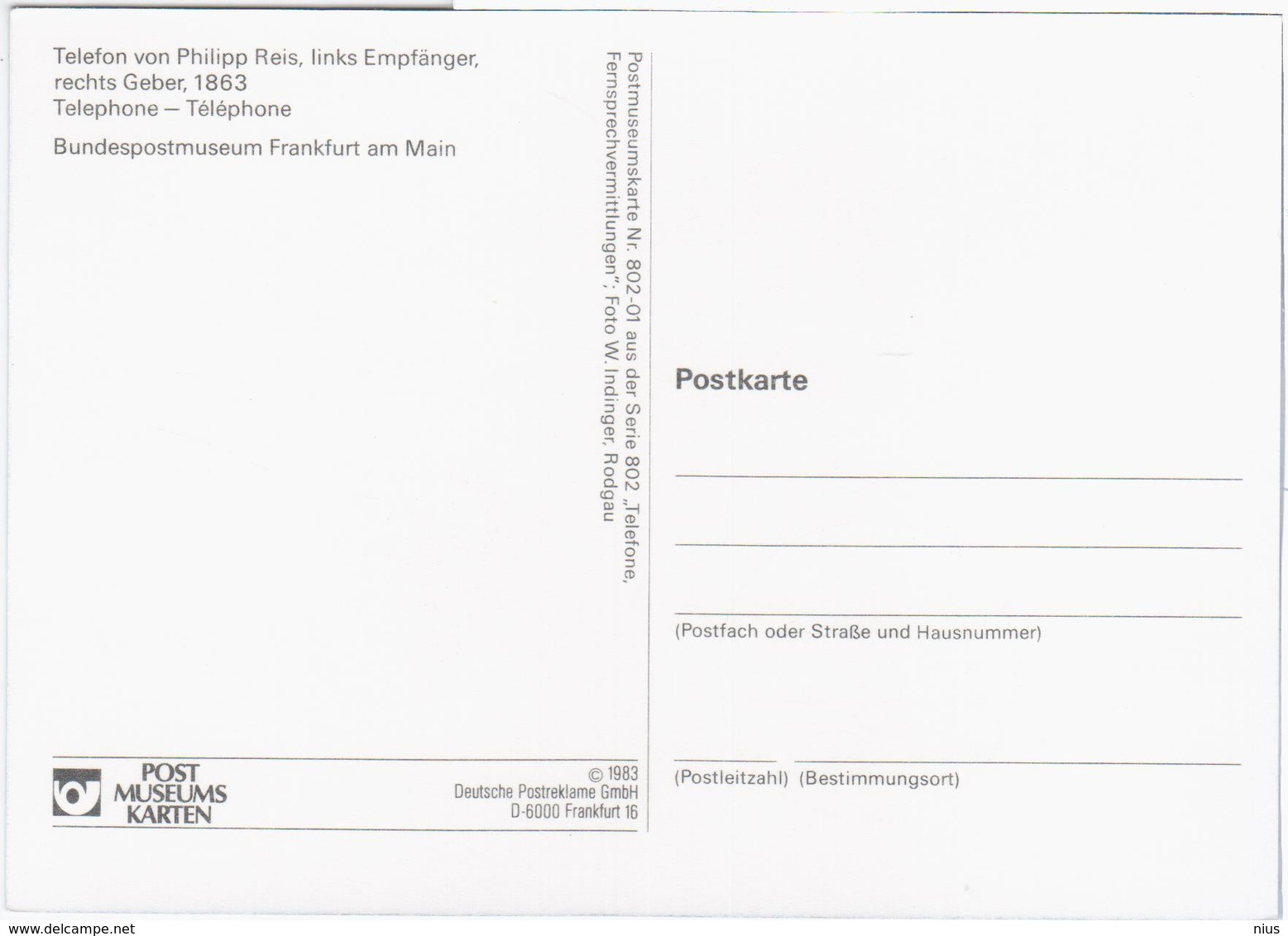 Germany Deutschland 1984 Maximum Card, Telefon Von Philipp Reis Telephone Phone, Bonn - 1981-2000
