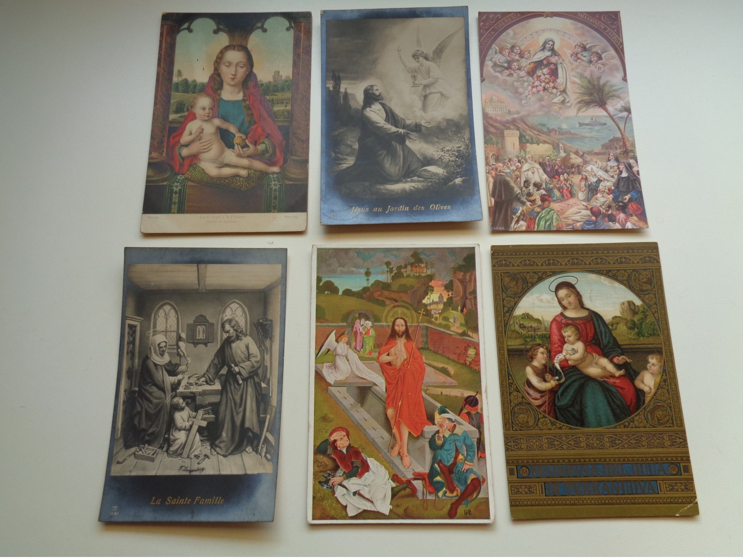 Beau lot de 60 cartes postales de fantaisie  religion  foi    Mooi lot van 60 postkaarten fantasie  godsdienst  geloof