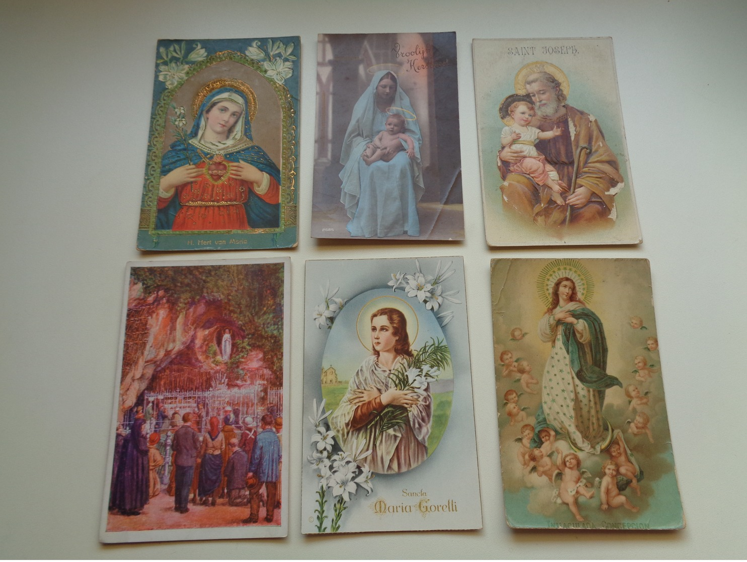 Beau lot de 60 cartes postales de fantaisie  religion  foi    Mooi lot van 60 postkaarten fantasie  godsdienst  geloof