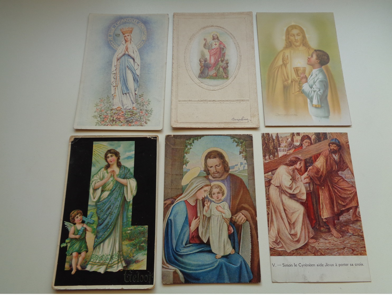 Beau lot de 60 cartes postales de fantaisie  religion  foi    Mooi lot van 60 postkaarten fantasie  godsdienst  geloof