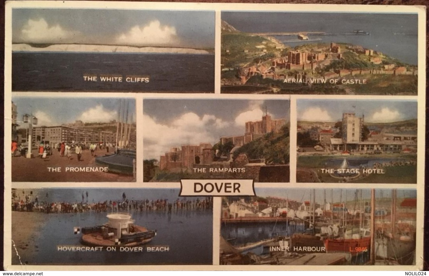 CPSM- UK- MULTIVIEW POSTCARD, Multivues-DOVER, Douvres, Postcard Written 1963,éd Valentine, KENT-ENGLAND - Dover