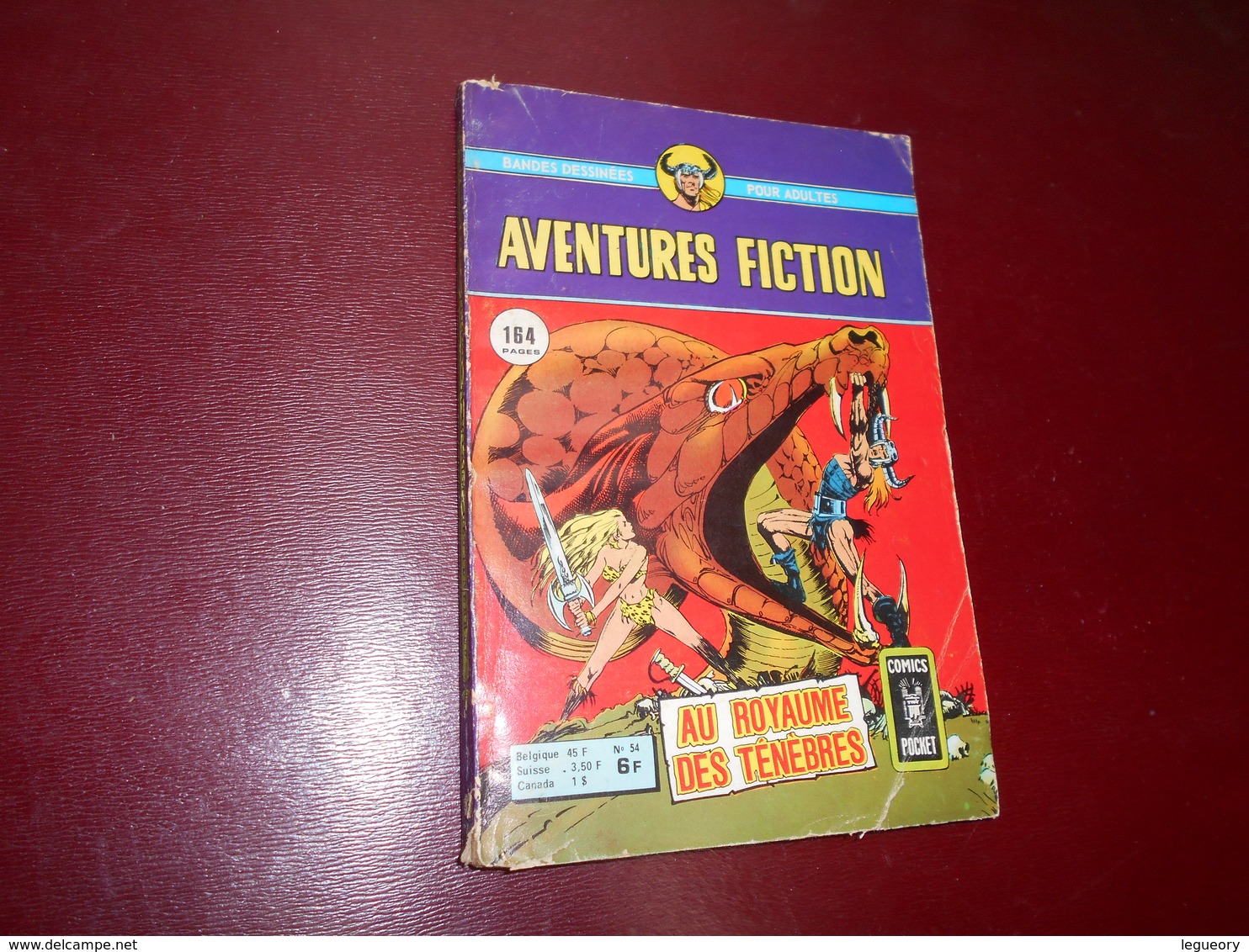 Aventures Fiction   Au Royaume Des Tenebres  N° 54   Artima  1976 - Aventuur Fictie