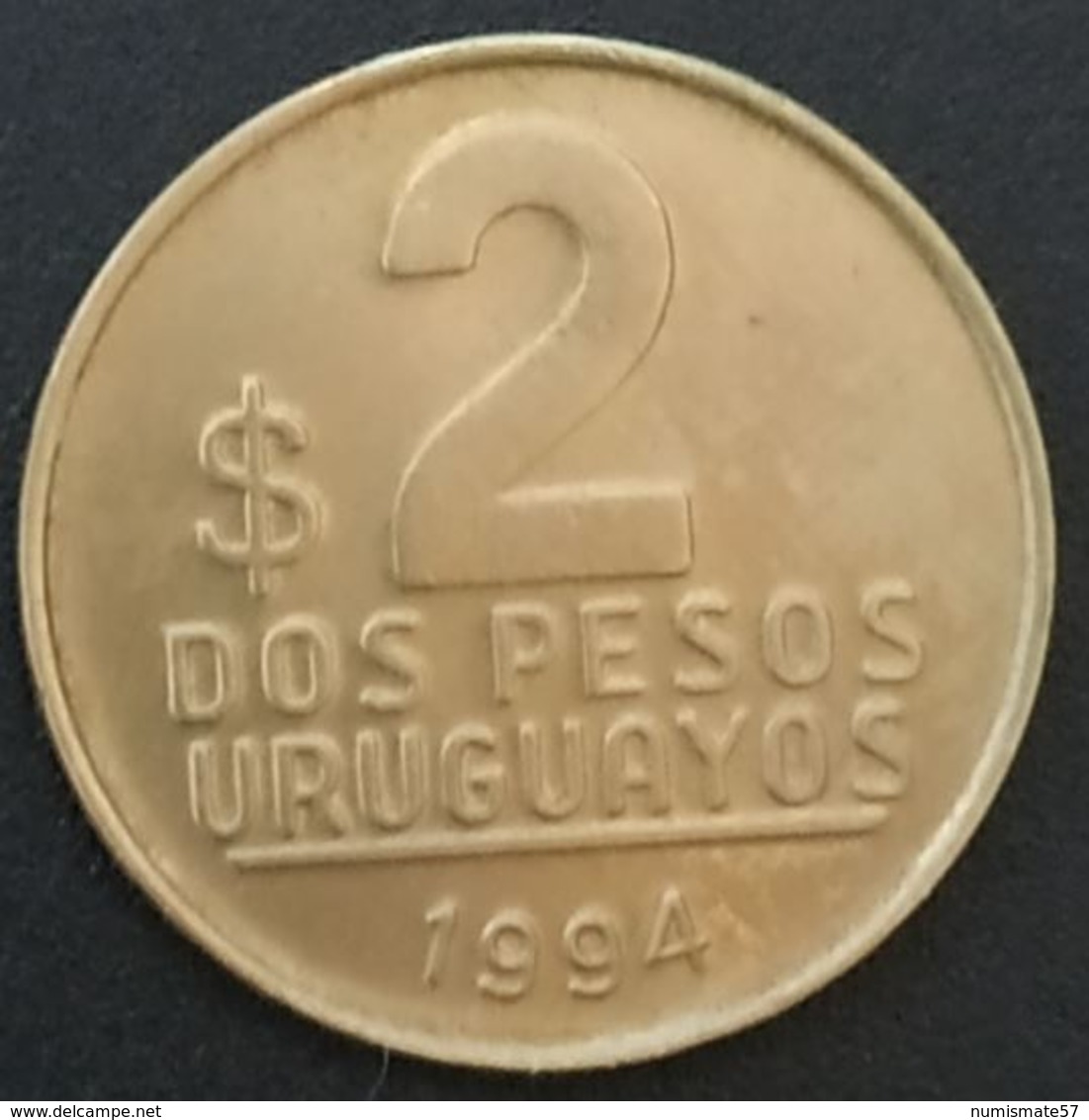 URUGUAY - 2 PESOS 1994 - KM 104.1 - José Gervasio Artigas - Uruguay