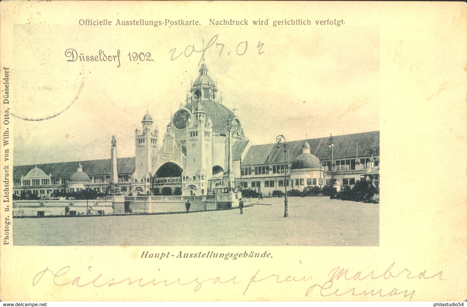 1902, DÜSSELDORF INDUSTRIE- UND GEWERBEAUSSTELLUNG" Auf Offizieller Karte Mit Sonderstempel - Machines à Affranchir (EMA)