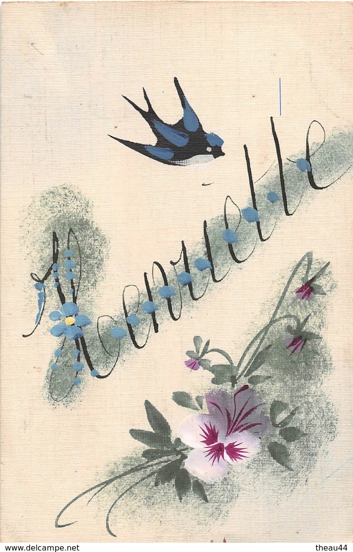 ¤¤  -  Carte Fantaisie  -  Prénom  -  HENRIETTE  -   Fleurs, Oiseau   -  ¤¤ - Prénoms