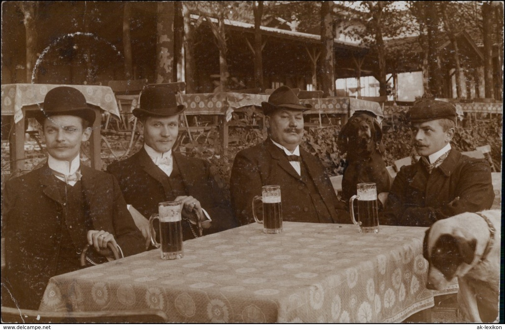 Ansichtskarte Osnabrück Männer Beim Bier Sommergarten 1913 - Osnabrueck