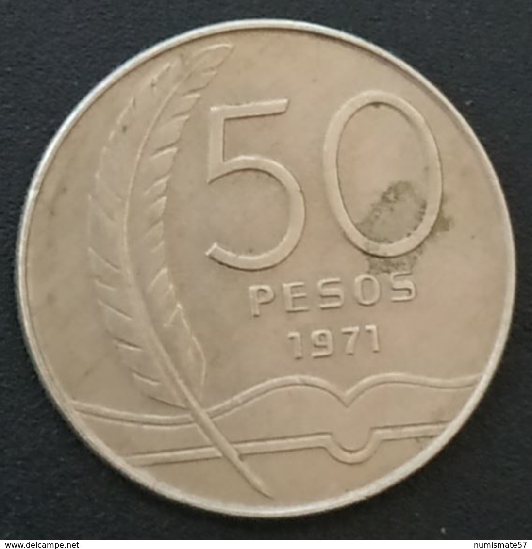 URUGUAY - 50 PESOS 1971 - KM 58 - José Enrique Rodó - Uruguay