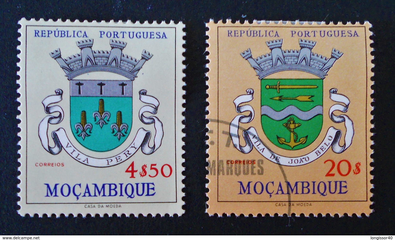 ARMOIRIES DE VILLES 1961 - NEUF */OBLITERE - YT 473 + 477 - Mozambique