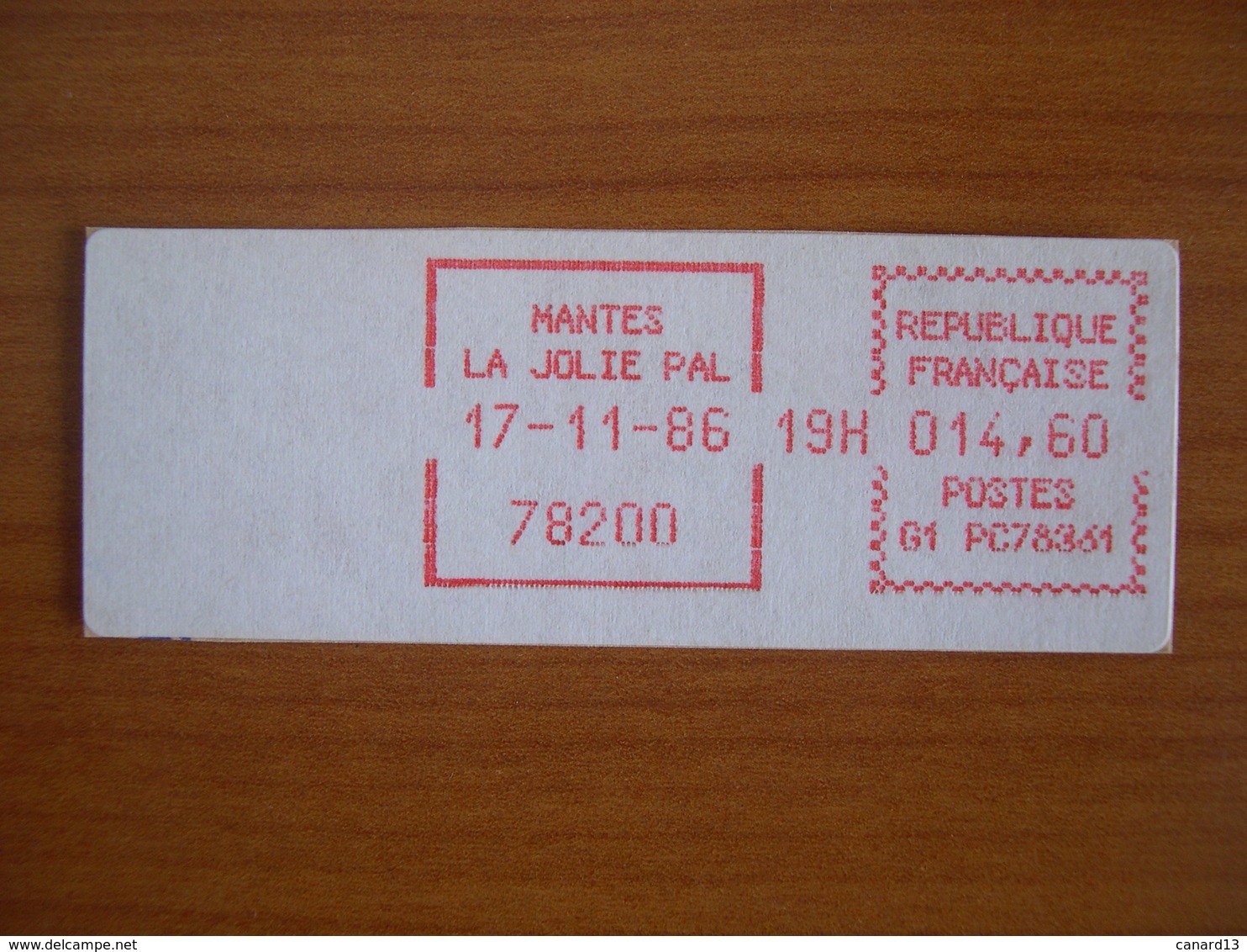 Vignette Distributeur  14.60 Mantes (78) - 1969 Montgeron – Weißes Papier – Frama/Satas