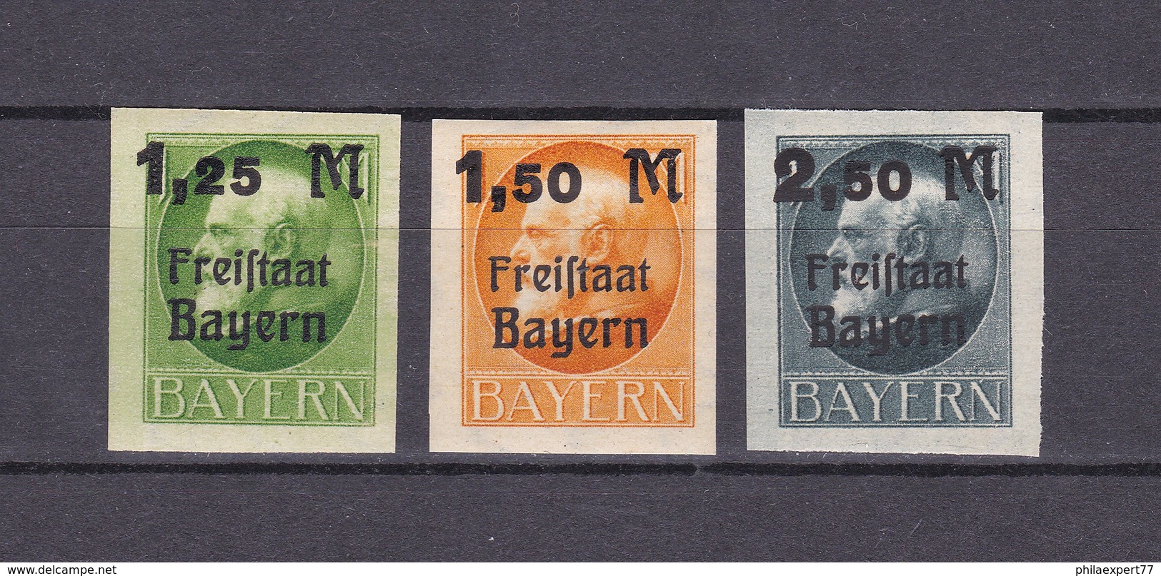 Bayern - 1920 - Michel Nr. 174/176 B  - Postfrisch - Sonstige & Ohne Zuordnung