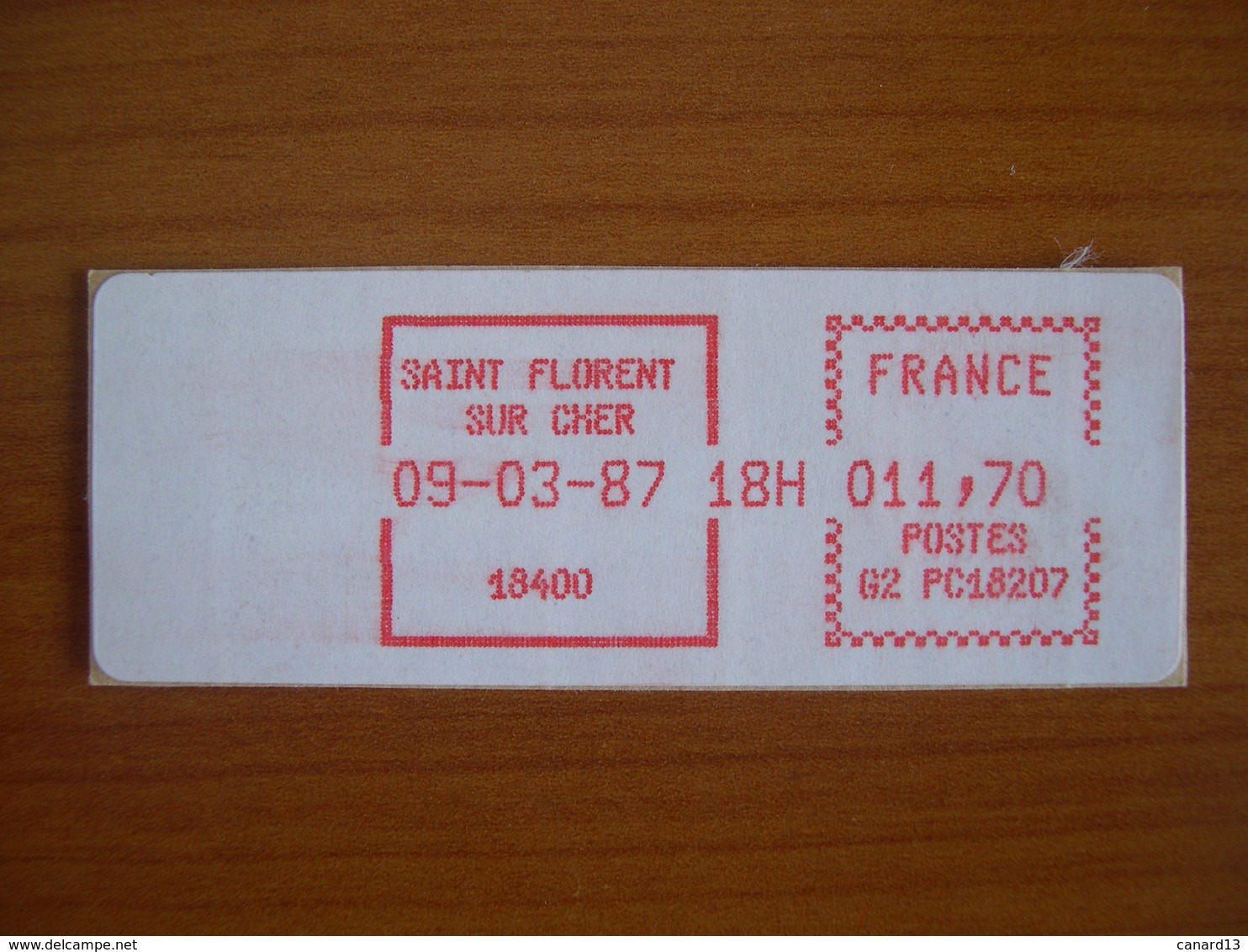 Vignette Distributeur  11.70 St Florent (18) - 1969 Montgeron – Papier Blanc – Frama/Satas