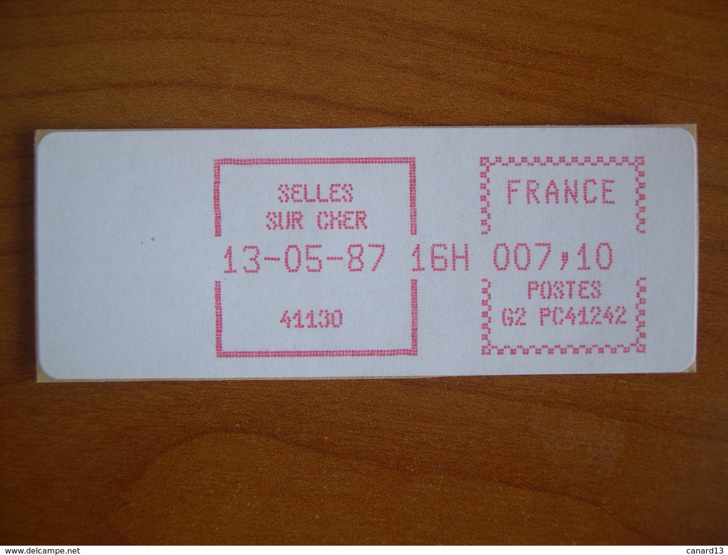 Vignette Distributeur  7.10 Selles (41) - 1969 Montgeron – Papier Blanc – Frama/Satas