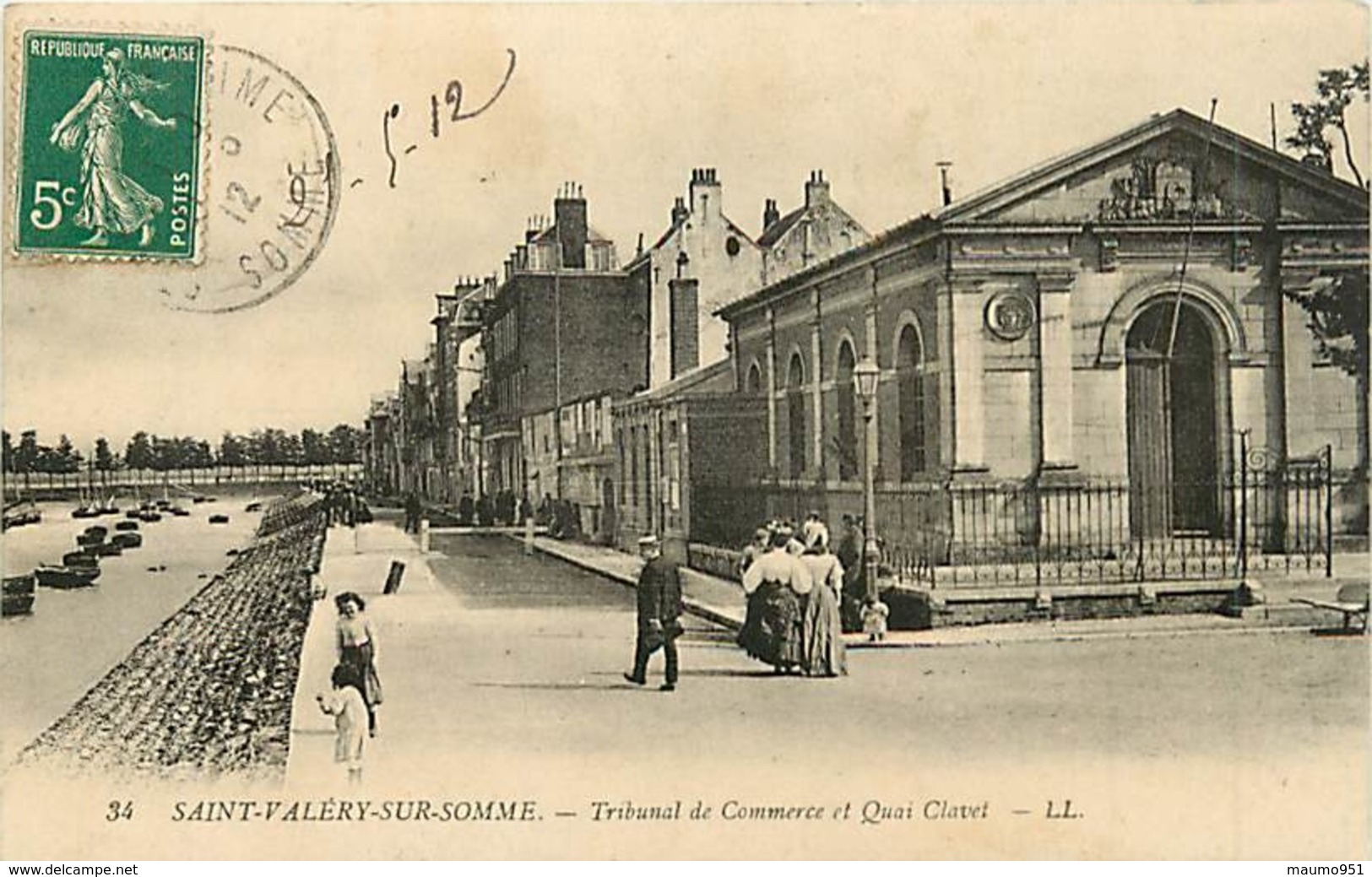 80 SAINT VALERY SUR SOMME - Le Tribunal De Commerce  Et Quai Clavet - Saint Valery Sur Somme