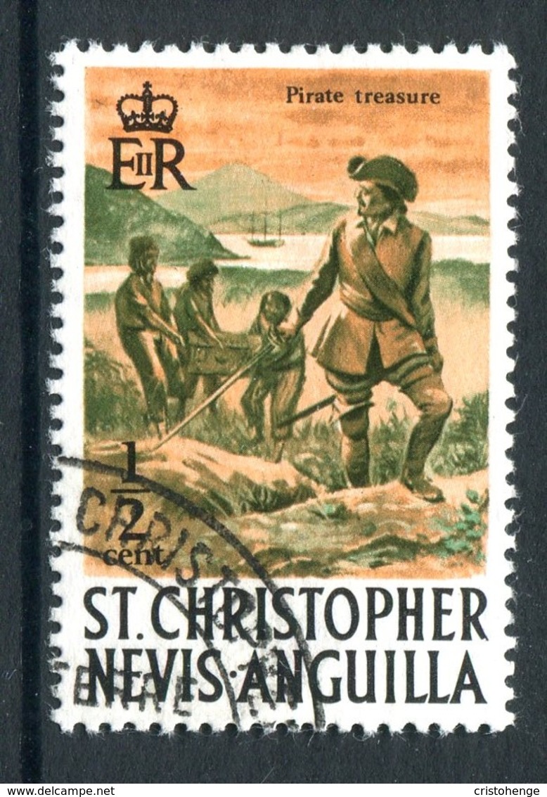 St Kitts, Nevis & Anguilla 1973-74 Pirates - New Wmk. - ½c Pirates & Treasure Used (SG 269) - St.Christopher, Nevis En Anguilla (...-1980)